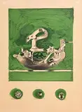 Graham Sutherland, Swan (1976/77), limited edition lithograph, numbered 72 from an edition of 125, published by Teodorani, Milan and the Pallas Gallery, London. Printed in colours on Arches wove paper.