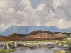Henry Healy, Achill Island, Co. Mayo, 1962, oil on board