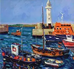 Kenlito, Dunahadee Harbour, Co Down, oil on board
