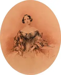 Edward Hayes, Portrait of Caroline Deering, watercolour