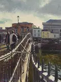 Norman Teeling, Ha'Penny Bridge, oil on canvas board