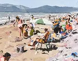 Stephen Cullen, Rossbeigh Beach, oil on canvas board