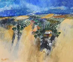 Hills of Alhambra by Manus Walsh, oil on board, sold Sep 2017