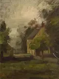 William Duthie Scottish, Landscape with Cottage, oil on board