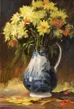 Mat Grogan, Summer Blossoms, oil on board