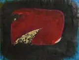 Pauline Flynn, Inlet, 1991, dye pigment, paper & gold leaf