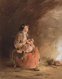 Francis William Topham, Cabin Interior, Claddagh Galway