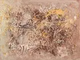 Earth Movements (2015/16) by John Kingerlee, oil on board, offered Aug 2017