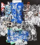 Brian Gormley American, Subway White, 2008, mixed media on canvas