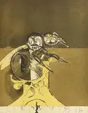 Graham Sutherland, Hatching I From Bees, 1976-77, aquatint printed in colours on magnani laid paper number 56 from an edition of 66