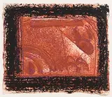 Howard Hodgkin British, Cardo's Bar, 1978-79, soft ground etching with hand colouring in black oil crayon on heavy wove number 28 from an edition of 60