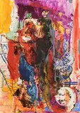 Fergus O'Farrell, Self Portrait - The Ethiopian, 2009, watercolour, gouache and acrylic on paper
