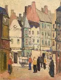 Reynolds L. Selfridge, The Village, oil on canvas