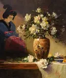 Mat Grogan, Japanese Vase and Flowers