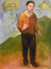 Jonathan Hunter, Birch Tree Way, 2000, oil on canvas