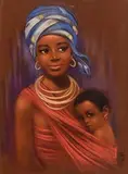 Harley Brown Canadian, Mother & Child, 1966, pastel
