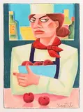 The Chef by Graham Knuttel, pastel on paper, sold Aug 2017