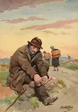 William H. Conn, Bringing Home the Turf, watercolour