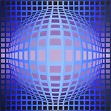 Sphere En Relief by Victor Vasarely, 1980, colour screen print number 245 from an edition 267, sold Aug 2017