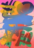 Albert Irvin British, Untitled, 1992, one off unique screen print on heavy wove paperstock