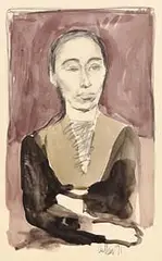 Charles Cullen, Portrait, 1971, pencil & gouache