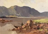 Connemara Lake by Maurice Canning Wilks, oil on board, offered Jun 2017