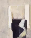 John Shinnors, The Black & White Mug, mixed media on card