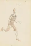 The Runner by Jack Butler Yeats, watercolour & pencil, sold Jun 2017
