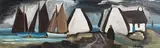 Coastal Village and Shawlie by Markey Robinson, gouache on card, sold Jun 2017