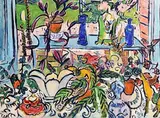 Elizabeth Cope, Still Life Composition - China Glass and Plants