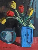Five Tulips by Brian Ballard, 2017, oil on canvas, sold Jun 2017