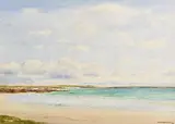 Aillebrack Strand, Connemara by Frank Egginton, 1988, watercolour, sold Jun 2017