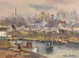 Liam Treacy, The Harbour at Roundstone, 1981, oil on board