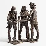 Johan Karsch Dutch, Relaxing in the Tavern, unique bronze sculpture