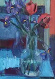 Tulips in a Vase by Brian Ballard, oil on canvas, offered Jun 2017