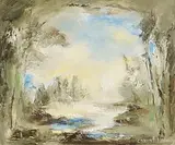Carmel Mooney, River Bank, oil on canvas