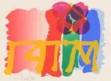 Albert Irvin British, Abstract, 1996, one-off unique screenprint on heavy wove paperstock