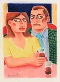 First Date by Graham Knuttel, pastel, sold Jun 2017