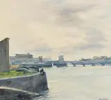 Thomas Ryan, The Shannon at Limerick, 1969, oil on canvas