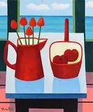 Still Life by Graham Knuttel, oil on canvas, sold Jun 2017
