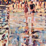 Evening Lismore River Pool by Arthur K. Maderson, oil on board, sold Jun 2017