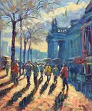 GPO, O'Connell Street Dublin by Norman Teeling, oil on board, sold Jun 2017