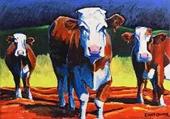 Eóin O'Connor, Inquisitive Three, oil on canvas