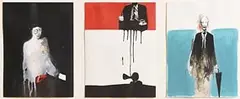 Brian Harte, Happy Days, triptych oil on paper