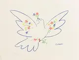 Pablo Picasso Spanish, Dove and Flowers