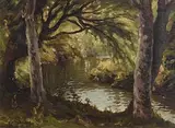 Dall River by Charles McAuley, oil on board, offered May 2017