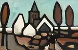 Sunday Morning by Markey Robinson, gouache on card, offered May 2017