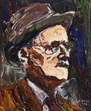 Liam O'Neill, James Joyce, 1989, oil on canvas
