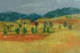 Ballinascorney Before Snow by Desmond Carrick, oil on board, sold May 2017