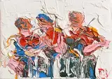 John B. Vallely, Three Musicians, oil on canvas